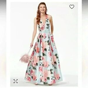 Teeze Me Aqua and Multicolor Dress